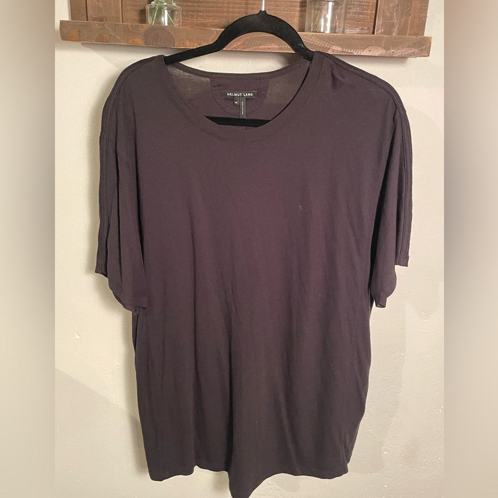 Helmet Lang mens large black knit shirt